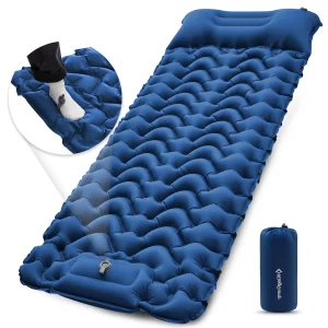KingCamp Self Inflating Sleeping Pad, With Pillow Built-in Foot Pump