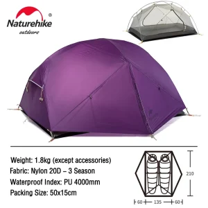 Naturehike Mongar Tent 2 Person  Waterproof Tent