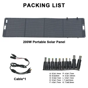 200W Flexible ETFE Rigid Solar Panel Foldable 12V to 24V Monocrystalline IP68 Waterproof